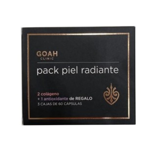 Goah Pack Piel Radiante (2 Cajas Colágeno Marino 60 Caps + 1 Caja Antioxidante Noche 60 Caps de Regalo).