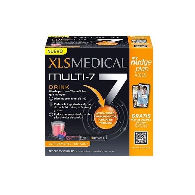 Xls Medical Multi-7 Sabor Frutos Rojos 60 Sobres