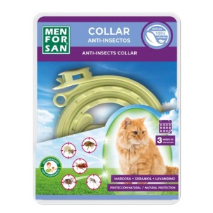 Men For San Collar Anti-Insectos Gatos