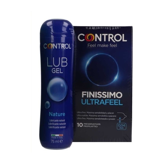 Control Finissimo Ultrafeel 10 Preservativos + Control Lub Gel Nature 75 ml