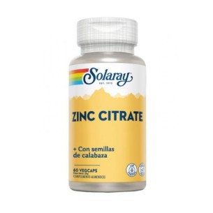 SOLARAY ZINC CITRIATE 50 MG 60 CAPSULAS