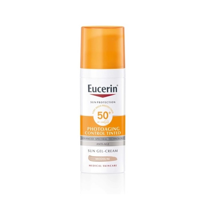 EUCERIN SUN FPS 50+ CC CREAM PHOTOAGING CONTROL 50 ML COLOR MEDIO