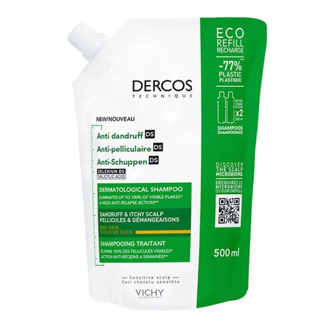 Vichy Dercos Champú Anticaspa Ds Cabello Seco Recarga 500 ml