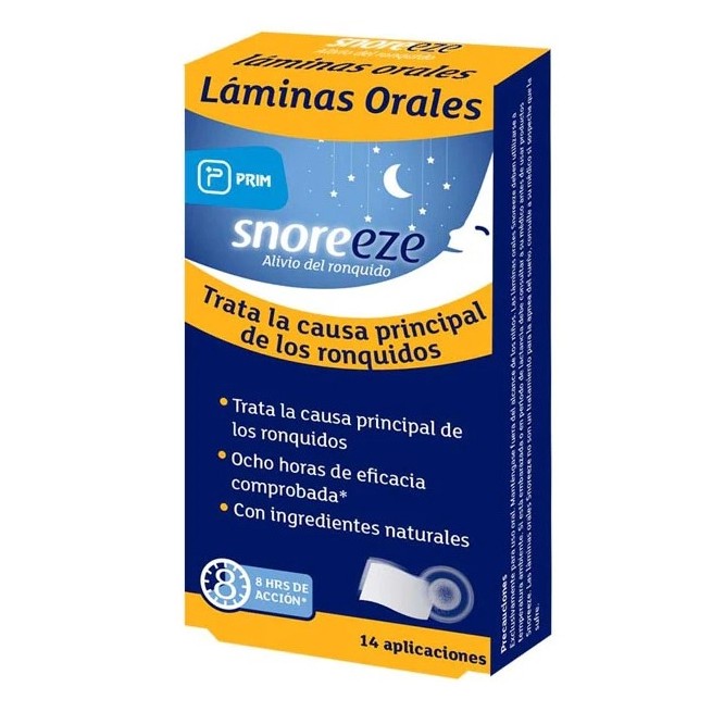 Snoreeze Láminas Orales Alivio Del Ronquido 14 Aplicaciones