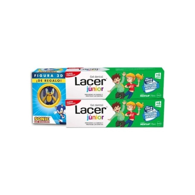 Lacer Gel Dental Junior Sabor Menta 2X75 ml