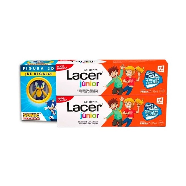 Lacer Gel Dental Junior Sabor Fresa 2X75 ml