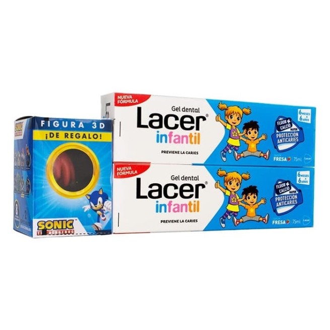 Lacer Junior Gel Dental Sabor Fresa 2X75 ml