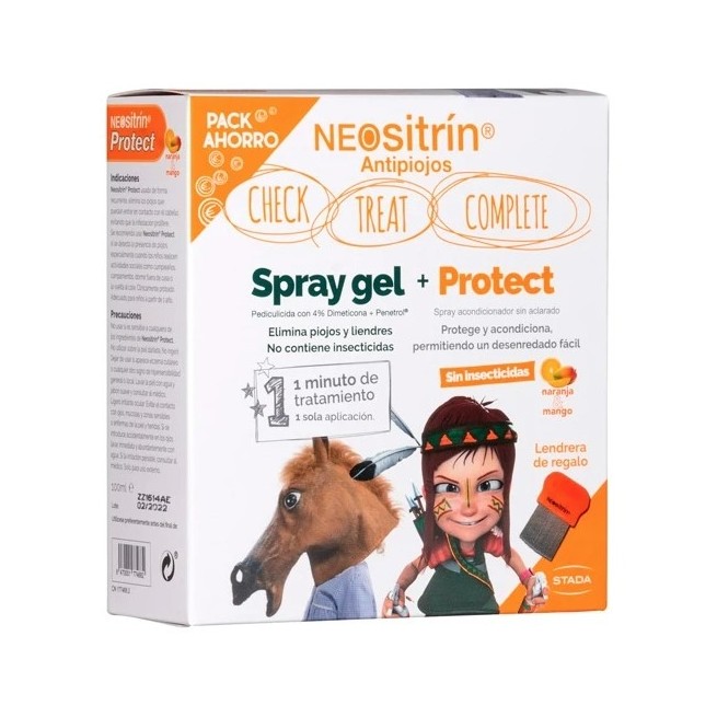 Neositrin Pack Antipiojos Spray Gel + Acondicionador