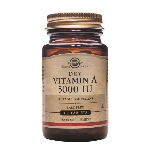 Solgar Dry Vitamina A 5000 Ui 100 Comprimidos