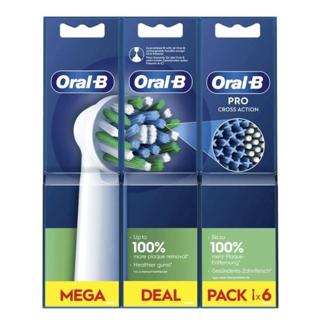 Oral-B Pro Recambios Cross Action 6 Unidades