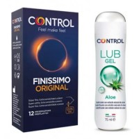 Control Finissimo Original 12 Unidades + Lubricante Aloe 75Ml