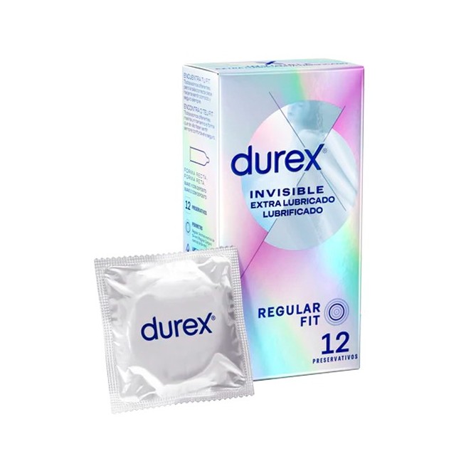 Durex® Invisible Extra Fino Extra Lubricado 12 Uds