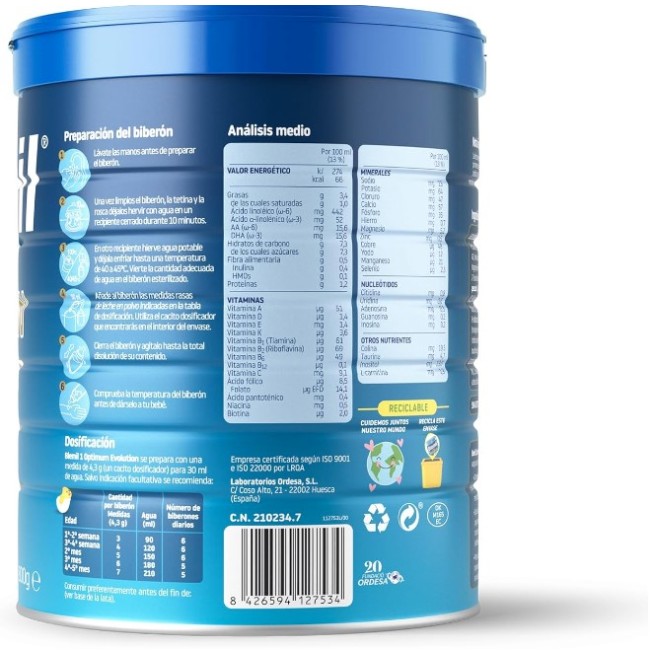 Blemil Optimum Evolution 1 800 Gr