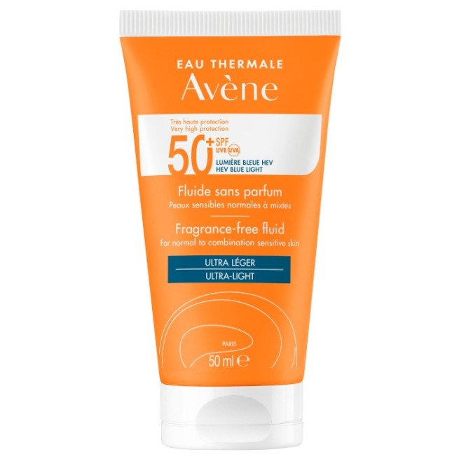 Avène Solar Fluido Sin Perfume Spf50+ 50 ml