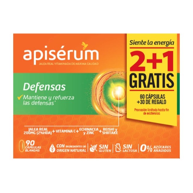 Apiserum Defensas Pack 3 Meses (60+30 Cáps)