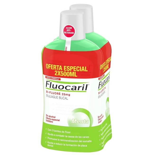 Fluocaril Bi-Floure Enjuague Bucal 2X500 ml