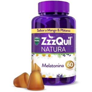 Zzzquil Natura Gummies Melatonina Mango y Plátano 60Uds