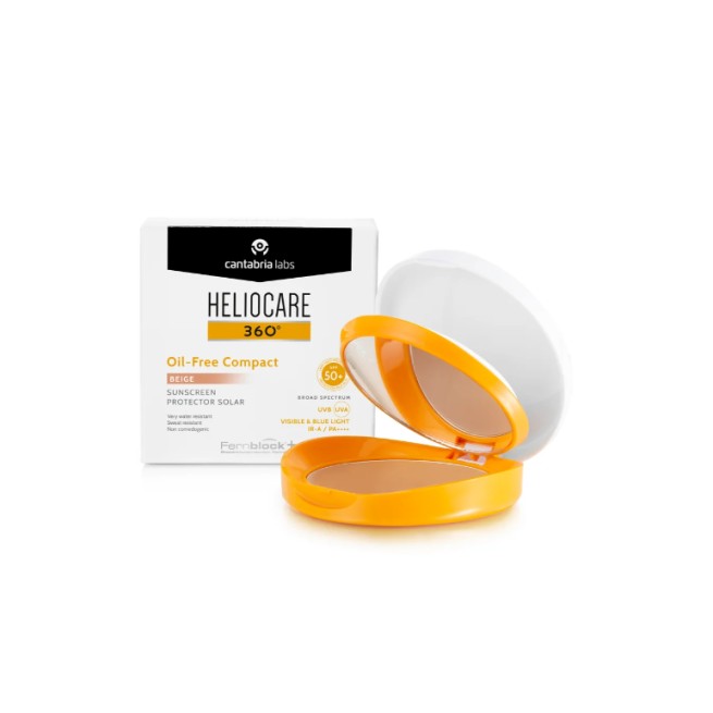 Heliocare 360º Oil Free Compact Beige FPS 50+ 10 Gr