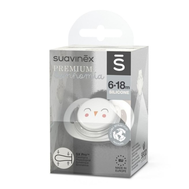 Suavinex Chupete Silicona Premium Tetina Fisiologico 4-18 Meses