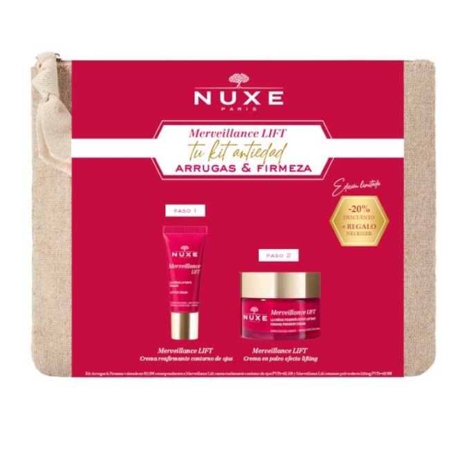 Nuxe Neceser Merveillance Crema de Día 50 Ml + Contorno de Ojos 15 Ml