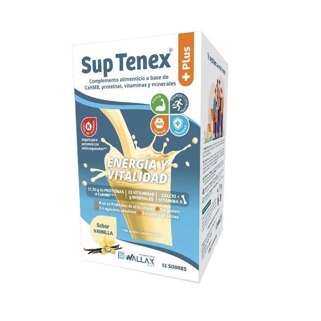 Sup Tenex Plus Energía y Vitalidad Sabor Vainilla 15 Sobres