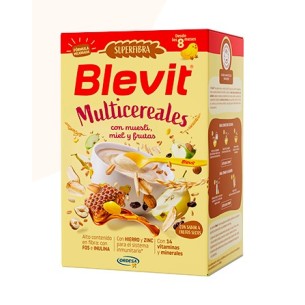 Blevit Multicereales Con Muesli Miel y Frutas 2x250 Gr