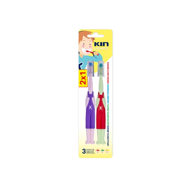 Kin Cepillo Dental Infantil 2x1