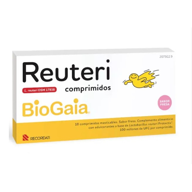 Reuteri 10 Comprimidos Masticables Sabor Fresa