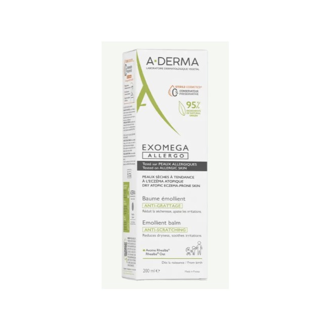 A-DERMA EXOMEGA ALLERGO BÁLSAMO EMOLIENTE 200ML