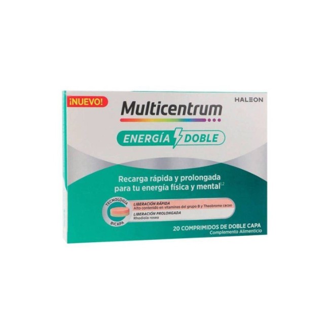 MULTICENTRUM ENERGÍA DOBLE 20 COMPRIMIDOS