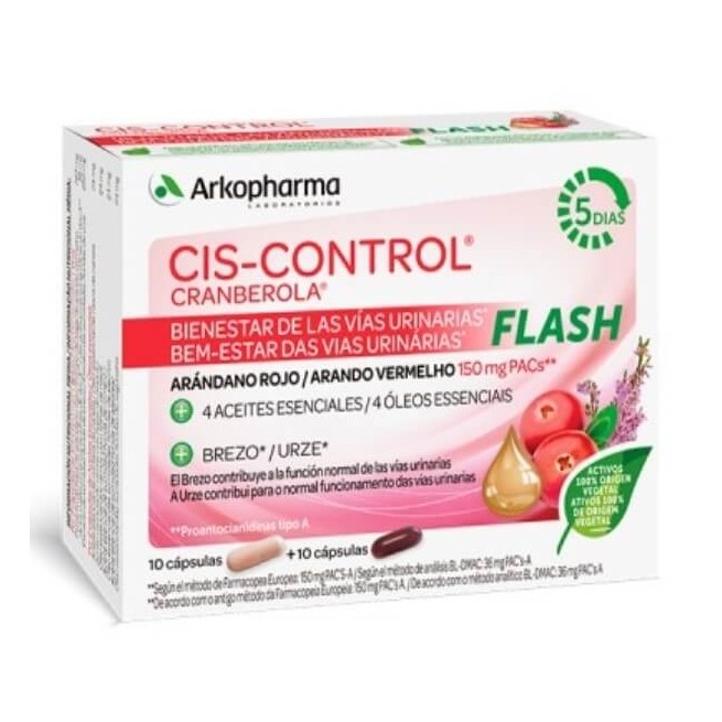 COMPRAR ARKOPHARMA CIS-CONTROL CRANBEROLA FLASH 20 CAPSULAS