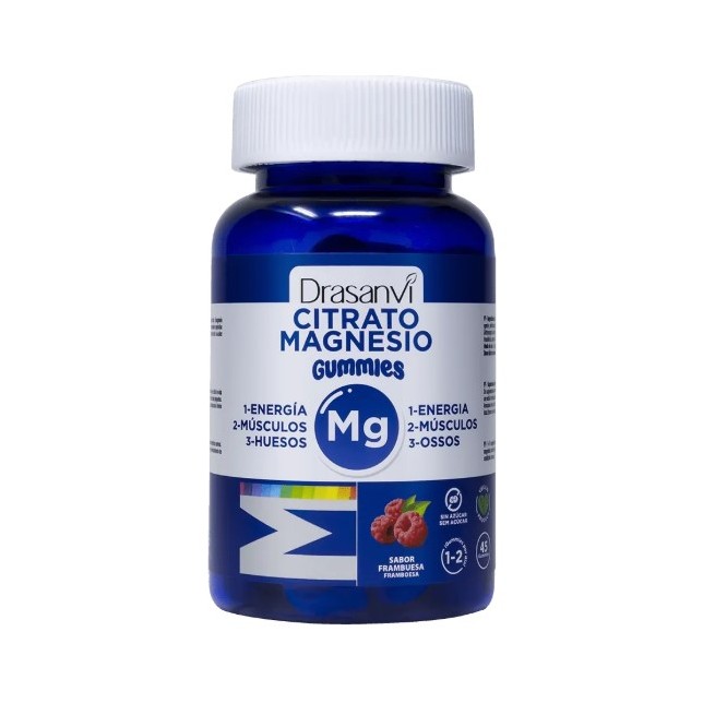 Drasanvi Citrato de Magnesio 45 Gummies Sabor Frambuesa