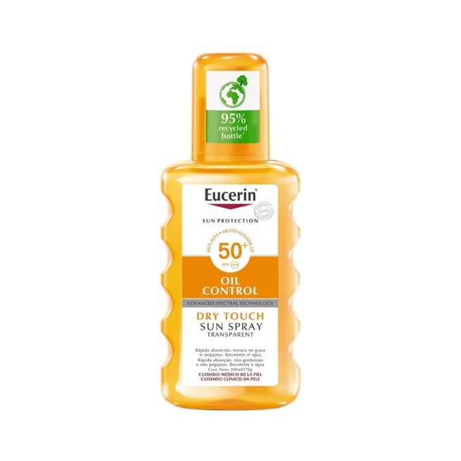 Eucerin Oil Control Dry Touch Spray Transparente FPS 50+ 200 Ml