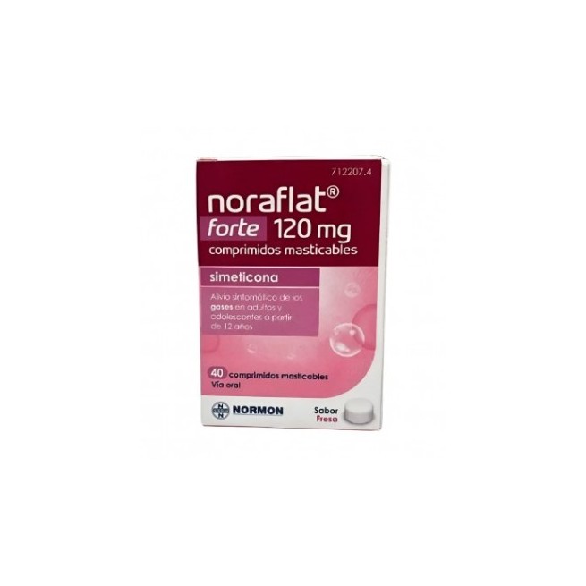 Simeticona Normon 120 Mg, 40 Comprimidos Masticables