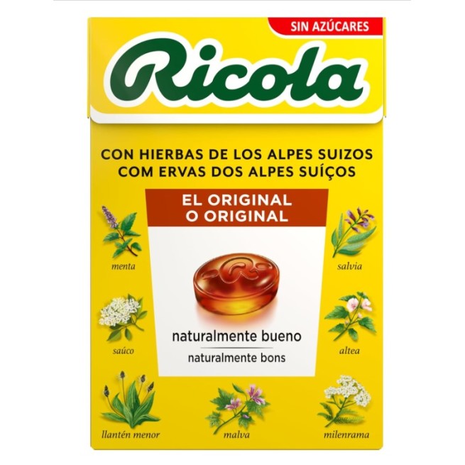 COMPRAR RICOLA CARAMELOS SIN AZUCARES SABOR HIERBAS SUIZAS 50 G