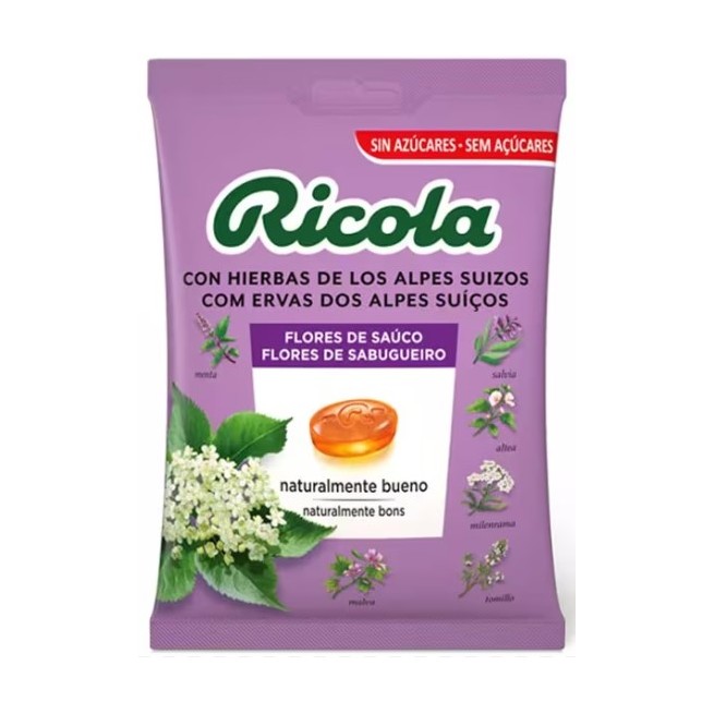 Ricola Caramelos Sin Azúcares Flores de Saúco 70 Gr