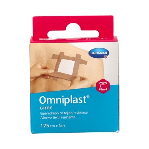 Omniplast esparadrapo rosa tela hipoalérgico  5MX1,25CM 1ud