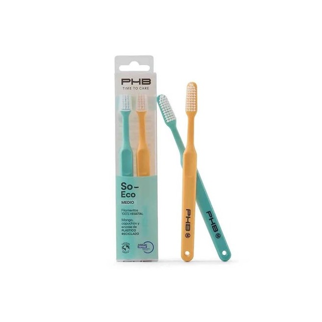 PHB Time To Care So-Eco Pack Cepillo Dental Medio 2uds