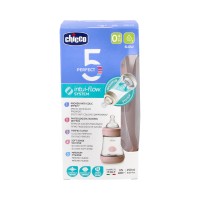Perfect Biberón 5 0M Tetina de Silicona Rosa+ 150ml
