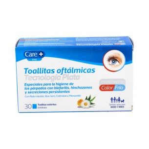Care+ Toallitas Oftálmicas Tecnología Plata 30uds