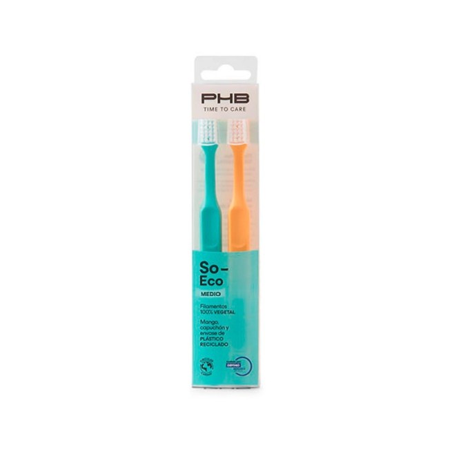 Cepillo Dental Suave Adulto PHB Time to Care SO Eco 2 unidades