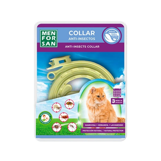 Menforsan Collar Anti insectos para Gatos