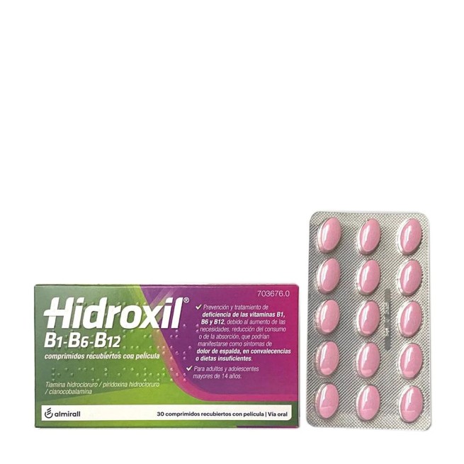 Hidroxil B1 B6 B12 30 Comprimidos Recubiertos
