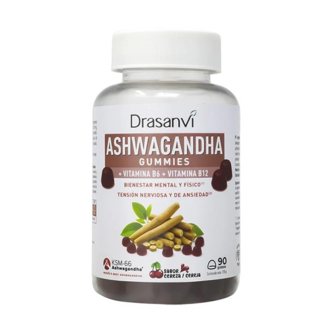 Ashwagandha KSM-66 Drasanvi 90 gominolas sabor cereza