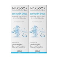 Maxlook Solución Única para Lentes de Contacto Duplo 2 envases de 360 ml