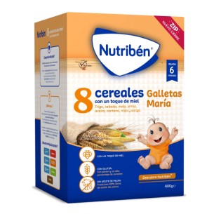 Nutriben 8 Cereales con Galletas María  y Toque de Miel Papilla 1 Kg