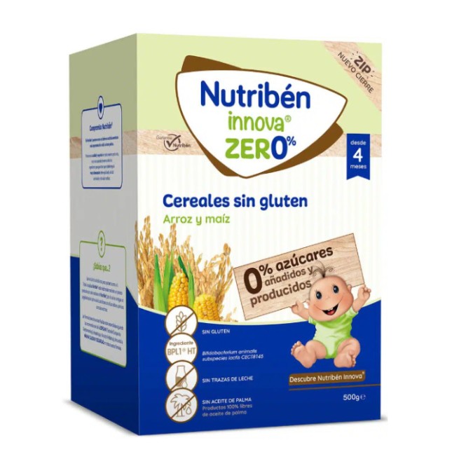 Nutriben Innova ZERO% Papilla de Cereales Sin Gluten 500 g