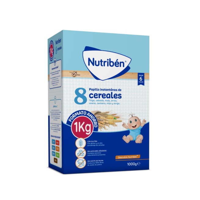 Nutriben 8 Cereales Papilla 1kg Formato Ahorro