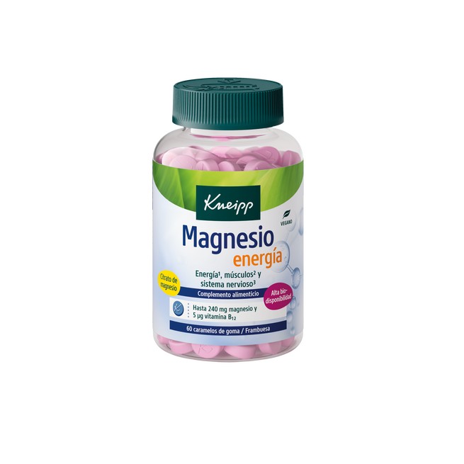 Kneipp Magnesio Energía 60 gummies Sabor Frambuesa
