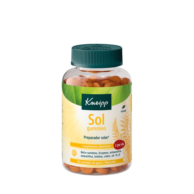 Kneipp sol gummies 60 Caramelos de Goma Sabor melocotón